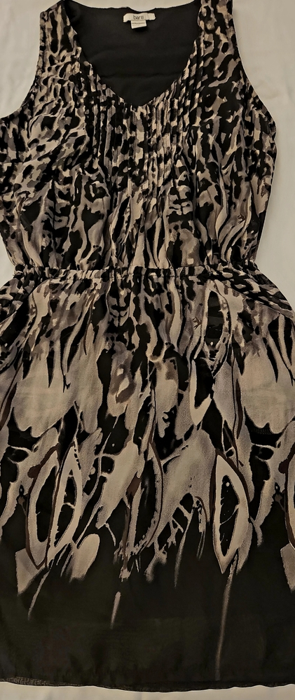 Bar III spring/summer dress. Black and grey print, size medium.